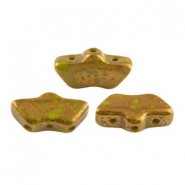 Les perles par Puca® Delos Perlen Opaque green bronze 53420/15496